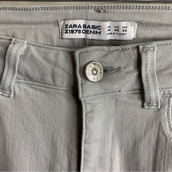 Zara Z1975 Denim Gray Skinny Jeans, Size 6 - Picture 4 of 12